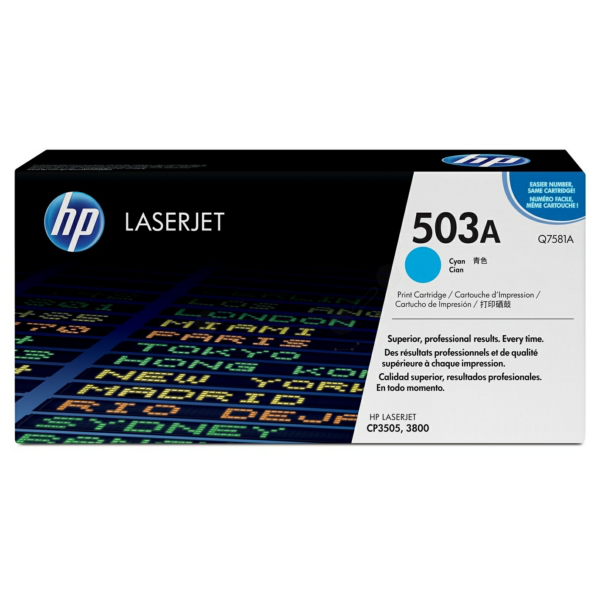 HP Q7581A/503A Toner cartridge cyan, 6.000 pages/5% for HP Color LaserJet 3800
