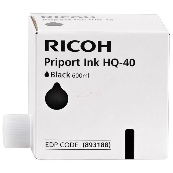 picture Ricoh 893188/JP40HQ Ink black, 5x9.400 pages 600ml Pack=5 for Ricoh DX 4545/JP 4500