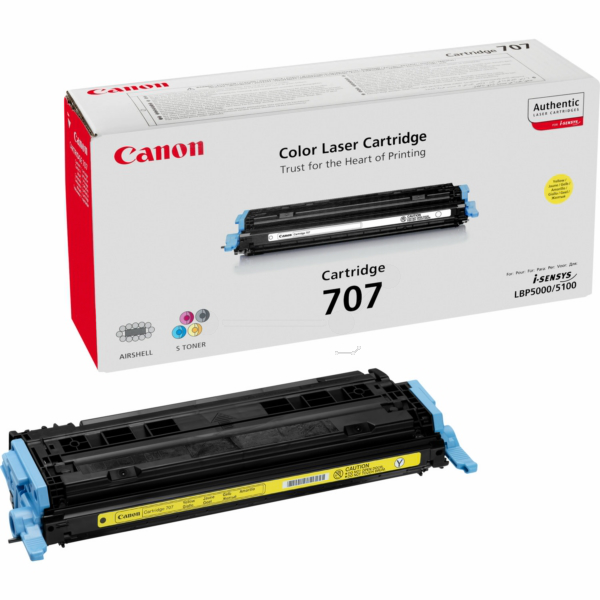 Canon 9421A004/707Y Toner cartridge yellow, 2.000 pages/5% for Canon LBP-5000