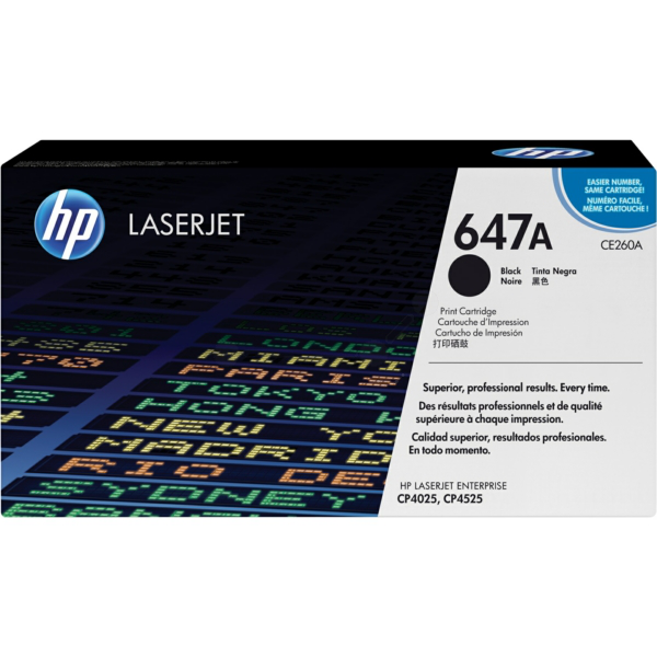 HP CE260A/647A Toner cartridge black, 8.500 pages ISO/IEC 19798 for HP CLJ CM 4540/CP 4025/CP 4520