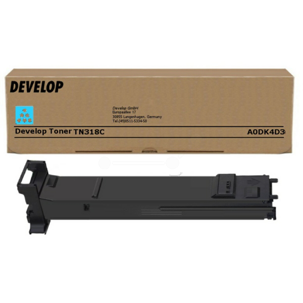Develop A0DK4D3/TN-318C Toner cyan, 8.000 pages/5% for Develop Ineo + 20