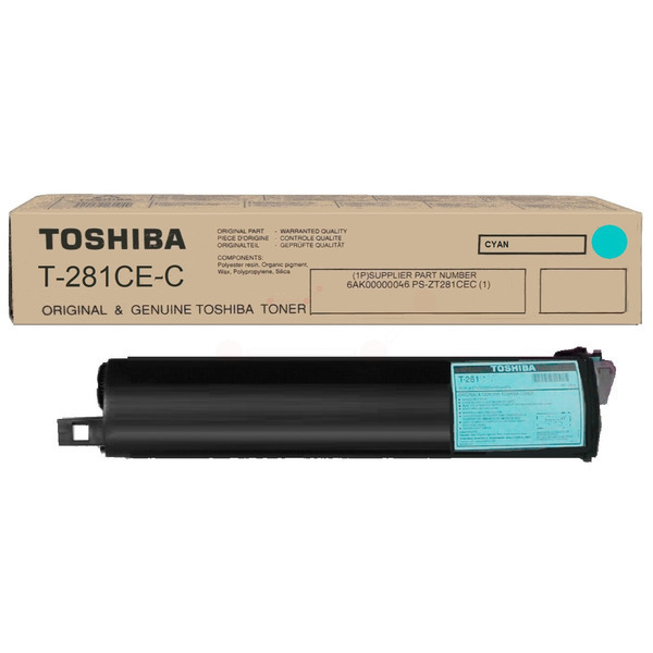 Toshiba 6AK00000046/T-281CE-C Toner cyan, 10.000 pages/6% 220 grams for Toshiba E-Studio 281 C