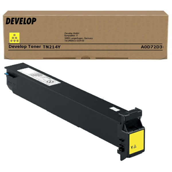 Develop A0D72D3/TN-214Y Toner yellow, 18.500 pages/5% for Develop Ineo + 200