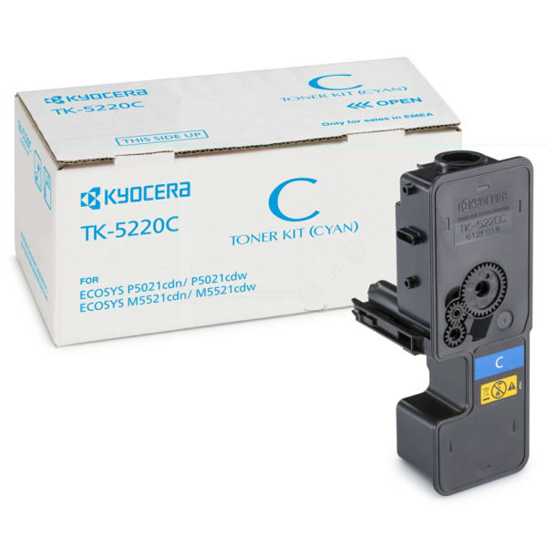 Kyocera 1T02R9CNL1/TK-5220C Toner-kit cyan, 1.200 pages ISO/IEC 19752 for Kyocera P 5021