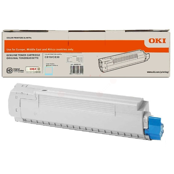 OKI 44059107 Toner cyan, 8.000 pages ISO/IEC 19798 for OKI C 800