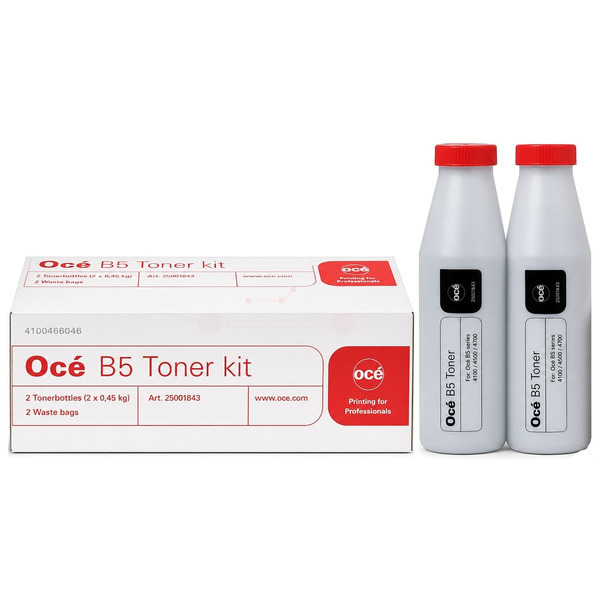 OCE 250.01.843/B5 Toner black + Toner waste box 450 grams Pack=2 for OCE 9600