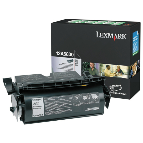 Lexmark 12A6830 Toner cartridge black return program, 7.500 pages/5% for Lexmark T 520