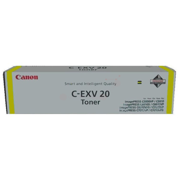 picture Canon 0439B002/C-EXV20 Toner yellow, 35.000 pages 1606 grams for Canon imagePRESS C 7000