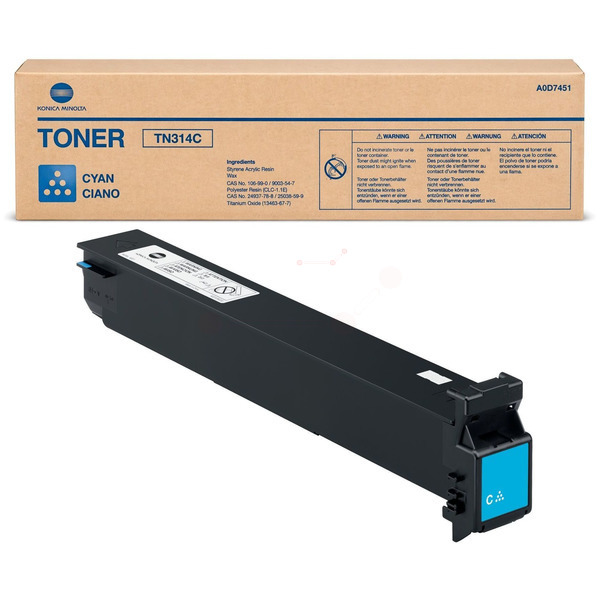 Konica Minolta A0D7451/TN-314C Toner cyan, 20.000 pages for KM bizhub C 353
