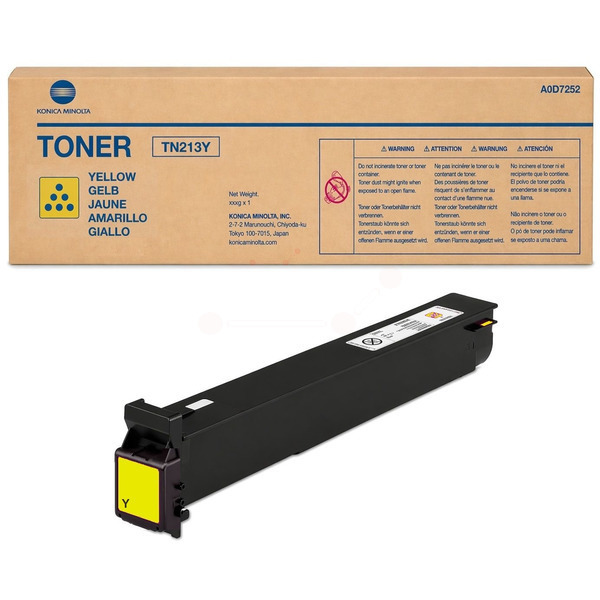 Konica Minolta A0D7252/TN-213Y Toner yellow, 19.000 pages/5% for KM bizhub C 203/253