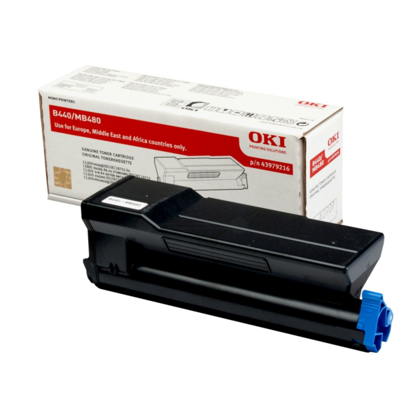 OKI 43979216 Toner-kit extra High-Capacity, 12.000 pages/5% for OKI B 440/MB 480