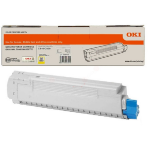 OKI 44059105 Toner yellow, 8.000 pages ISO/IEC 19798 for OKI C 800