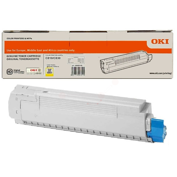 OKI 44059105 Toner yellow, 8.000 pages ISO/IEC 19798 for OKI C 800