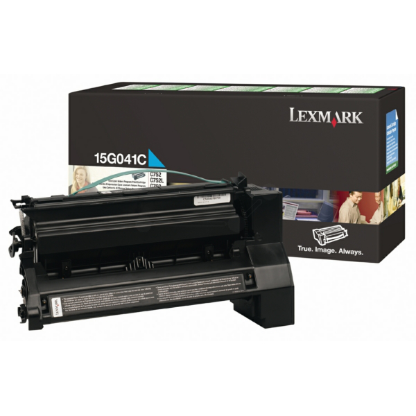 Lexmark 15G041C Toner cartridge cyan return program, 6.000 pages/5% for Lexmark C 752/L