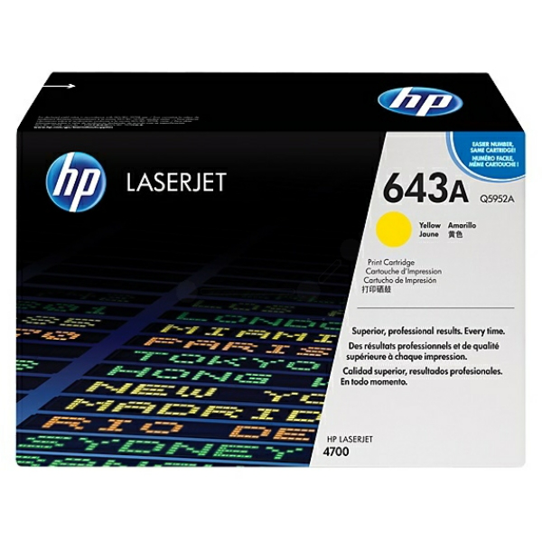 HP Q5952A/643A Toner cartridge yellow, 10.000 pages/5% for HP Color LaserJet 4700