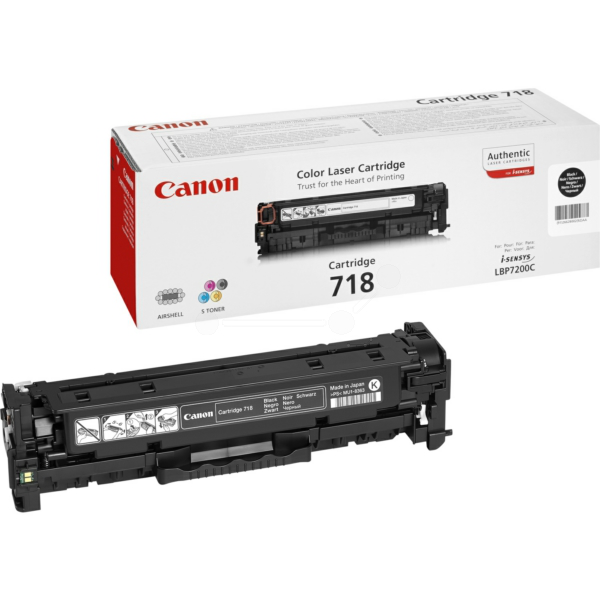 Canon 2662B002/718BK Toner cartridge black, 3.400 pages ISO/IEC 19798 for Canon LBP-7200