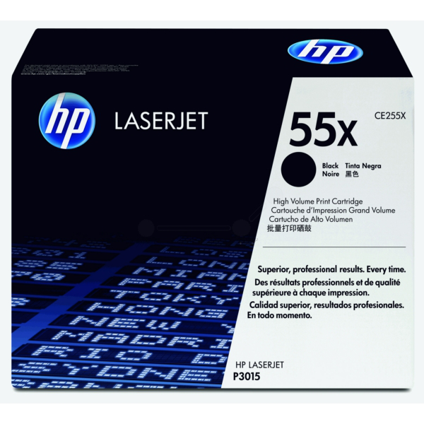 HP CE255X/55X Toner cartridge black high-capacity, 12.500 pages ISO/IEC 19752 for HP LaserJet P 3015