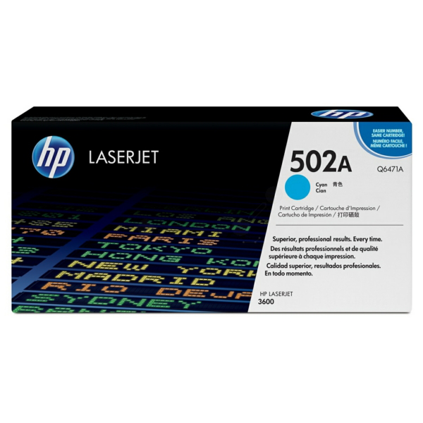 HP Q6471A/502A Toner cartridge cyan, 4.000 pages/5% for HP Color LaserJet 3600