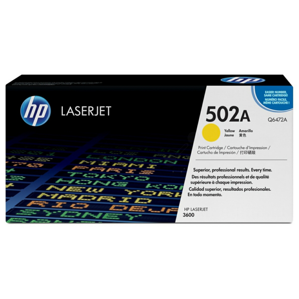 HP Q6472A/502A Toner cartridge yellow, 4.000 pages/5% for HP Color LaserJet 3600