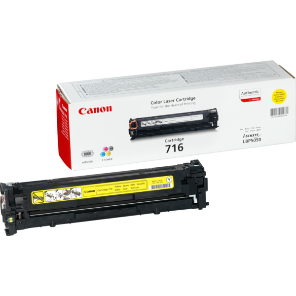 Canon 1977B002/716Y Toner cartridge yellow, 1.500 pages/5% for Canon LBP-5050