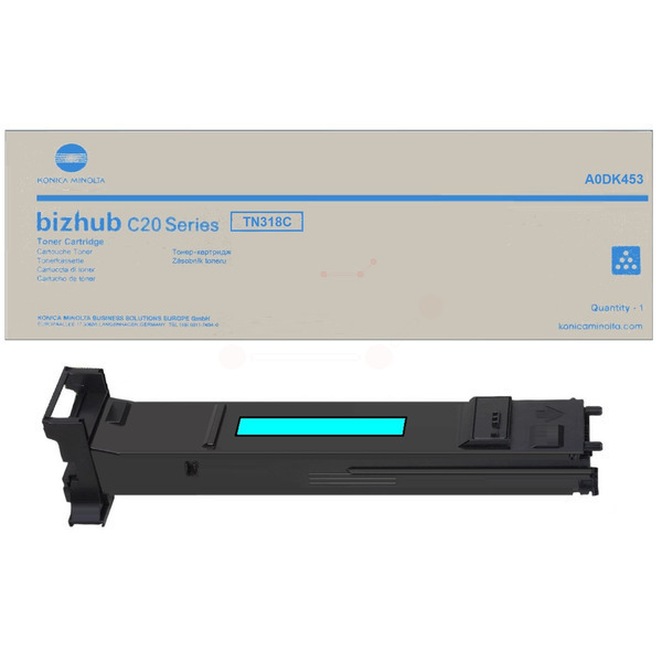Konica Minolta A0DK453/TN-318C Toner cyan, 8.000 pages for KM bizhub C 20