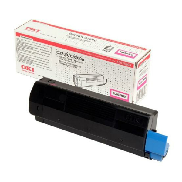 OKI 43034806 Toner magenta, 1.500 pages/5% for OKI C 3200