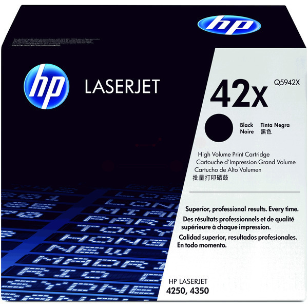 HP Q5942X/42X Toner cartridge black high-capacity, 20.000 pages ISO/IEC 19752 for HP LaserJet 4250