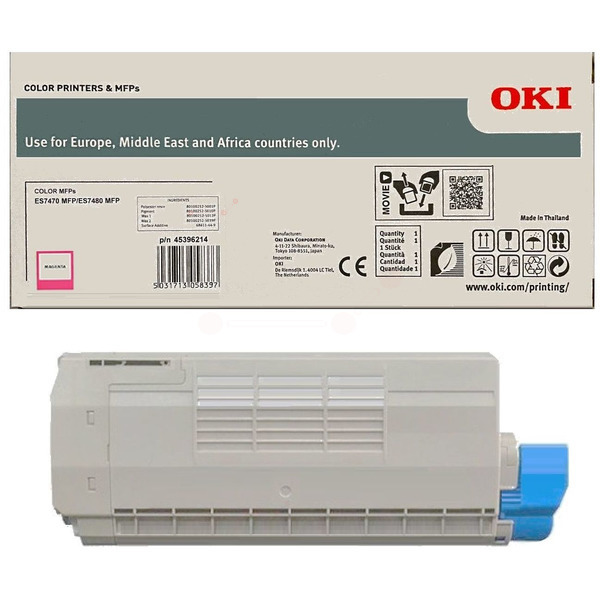 OKI 45396214 Toner-kit magenta, 11.500 pages ISO/IEC 19752 for OKI ES 7460
